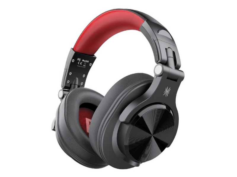 OneOdio A70-BR BT Bluetooth fejhallgató, fekete/piros