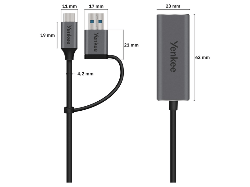 Yenkee YTC 013 USB - Ethernet RJ45 adapter