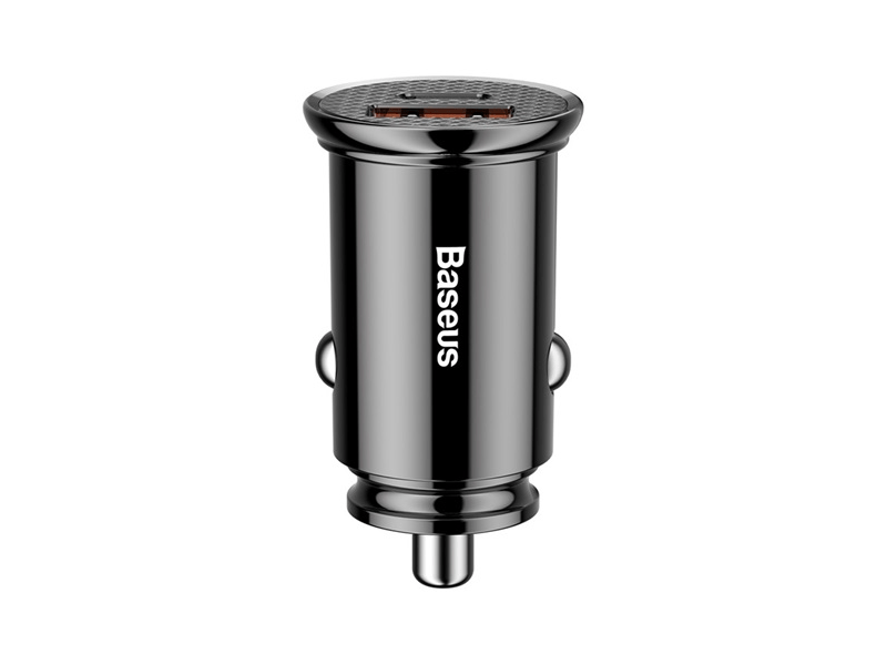 Baseus Circular Plastic autós gyorstöltő 30W, fekete (CCALLYS01)