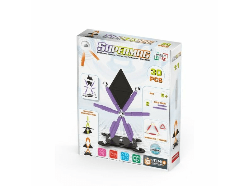 Supermag Projects Technicolor 30 db-os mágneses építőjáték (SMG 0665)