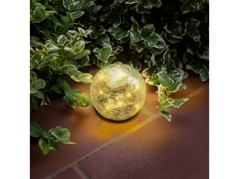 Garden of Eden Leszúrható szolár üveggömb - 10 cm - melegfehér LED