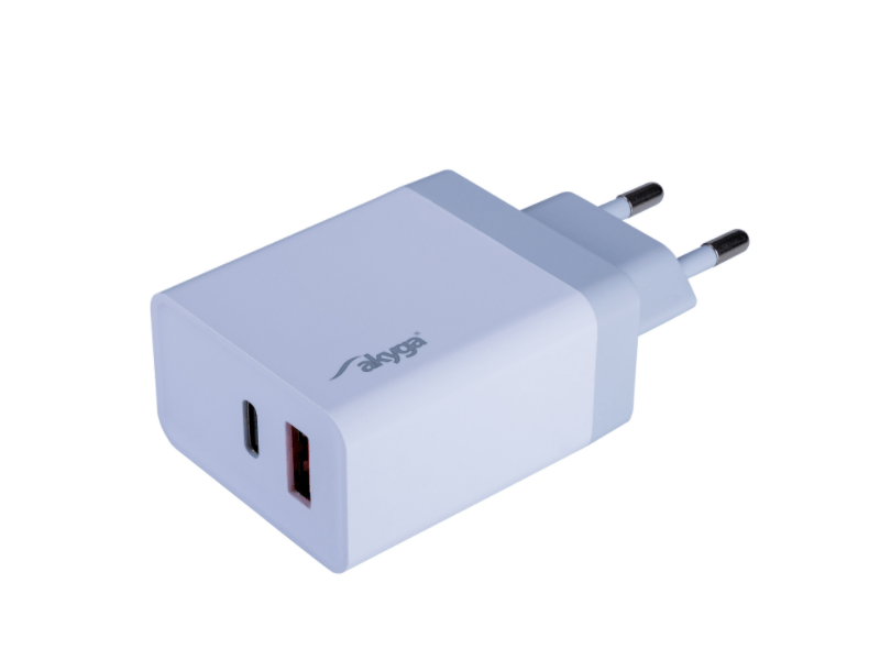 Akyga USB Töltő AK-CH-13 USB-A + USB-C PD 5-12V / max. 3A 36W Quick Charge 3.0
