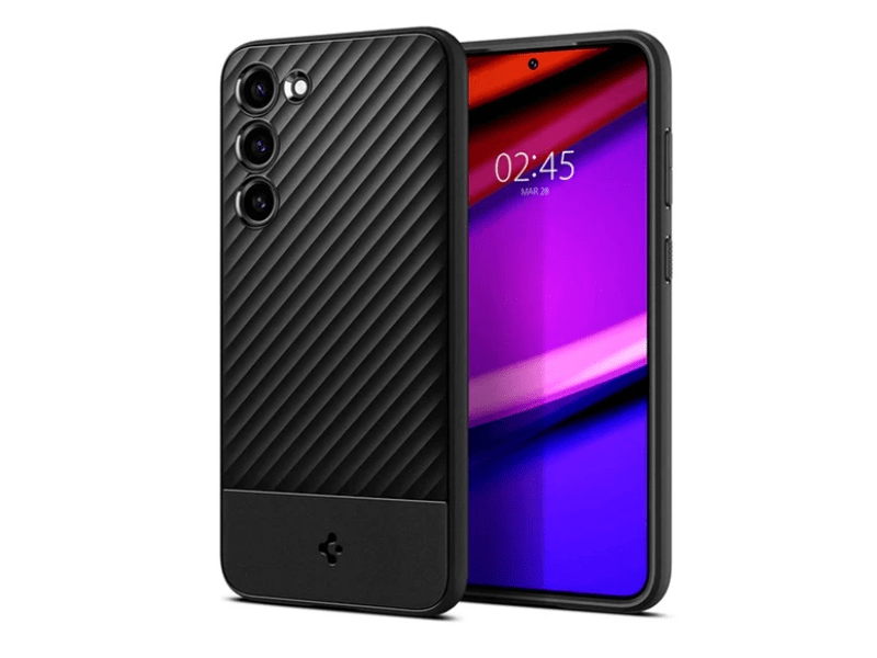 Spigen Samsung Galaxy S23 (SM-S911) Szilikon mobiltelefon tok, fekete (ACS05737)