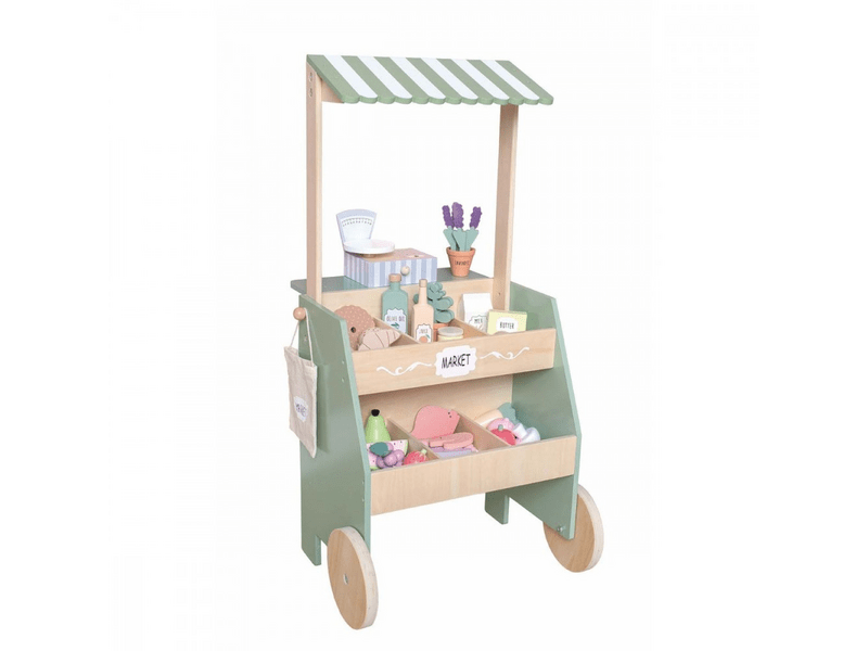 Piaci stand fából 28 kiegészítővel