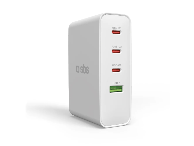 SBS Utazó adapter/ töltő, PD, 100W, fehér (TETRUSB3CPD100INT)