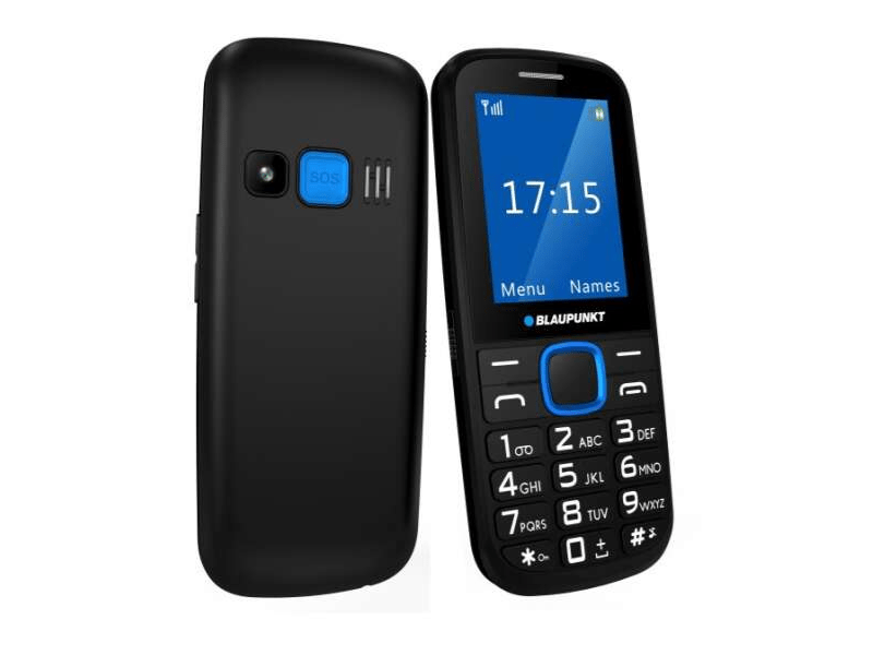 Blaupunkt BS04 mobiltelefon, fekete-kék + Yettel csomag