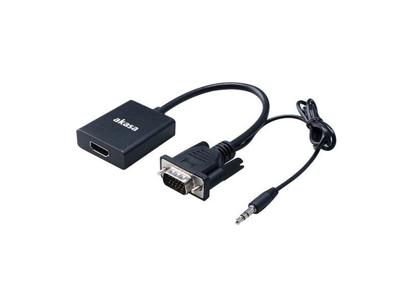 Akasa AK-CBHD23-20BK VGA - HDMI, audio kábellel