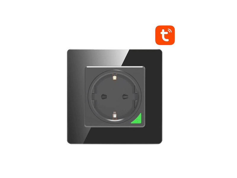 Avatto N-WOT10-EU-B TUYA WiFi fali aljzat, fekete