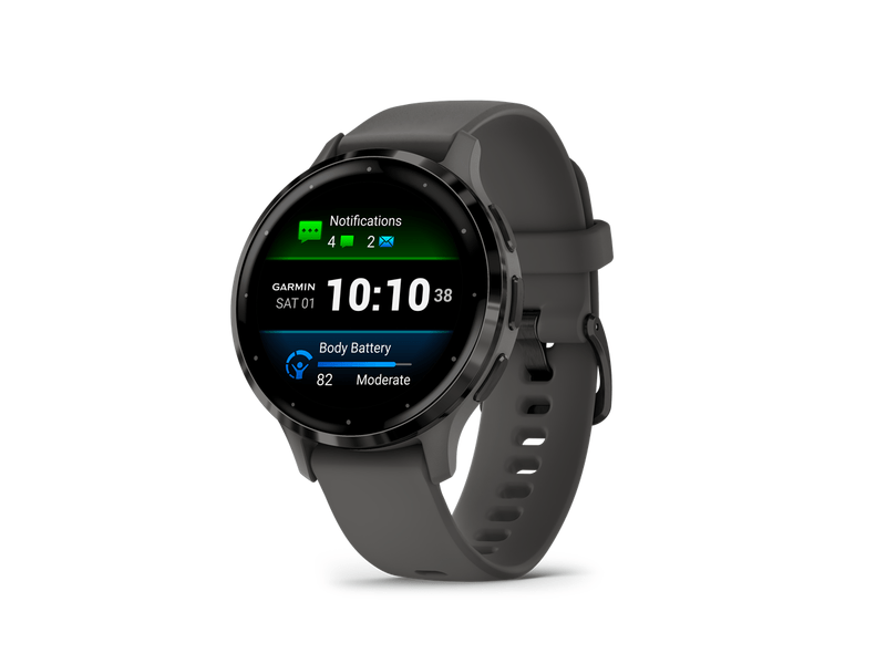 Garmin Venu 3S szürke, szürke kerettel, szilikon szíjjal (010-02785-00)