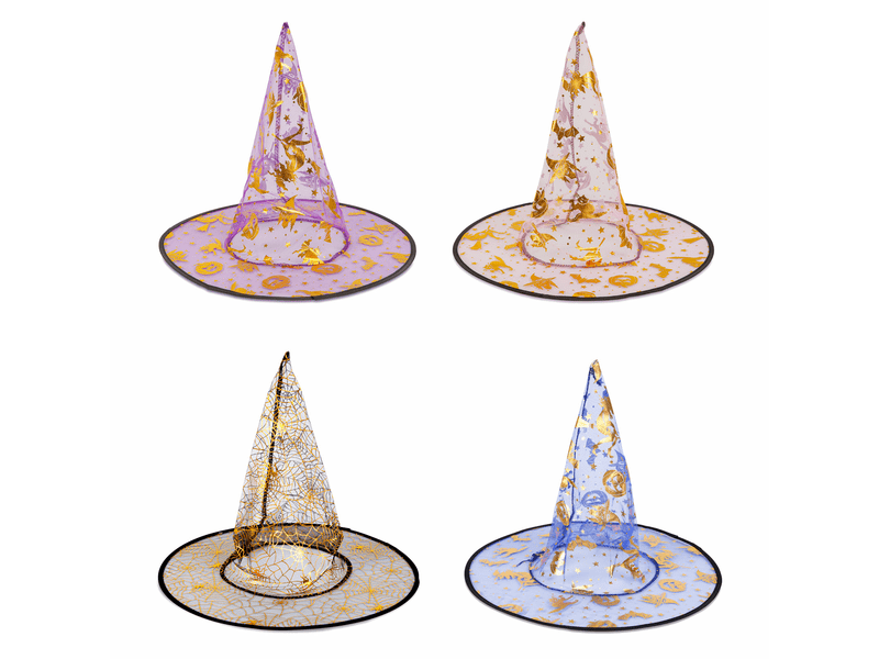 Family 58153B Halloween-i boszorkány kalap, többféle, 1 db