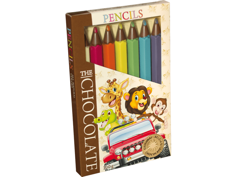 Chocolate Pencils Animals 100G