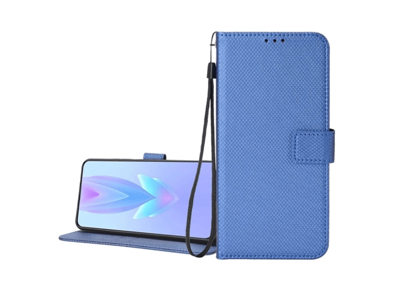 Gigapack T Phone 2 5G Bőr hatású flip tok, kék (GP-159029)