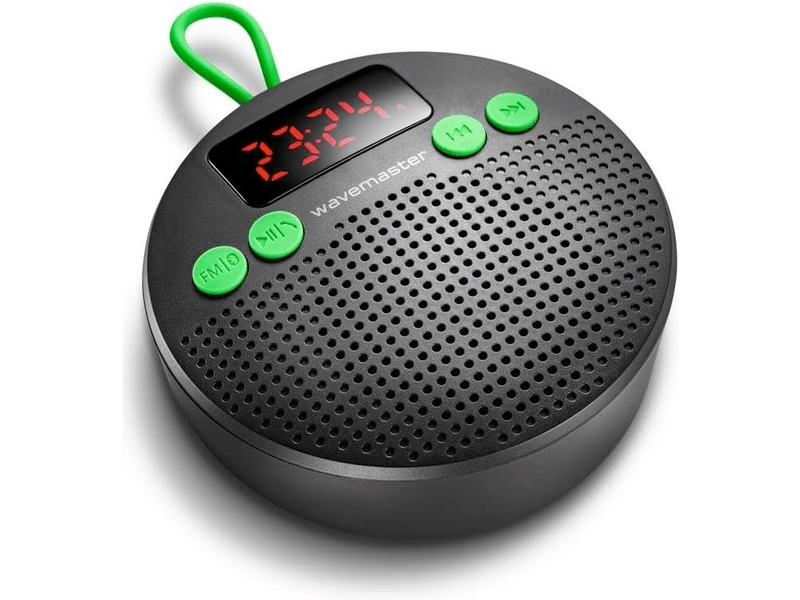 WaveMaster MOBI-3 Bluetooth hangszóró, FM rádió, Fekete/zöld