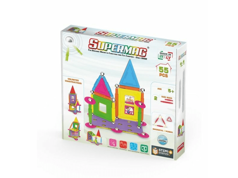 Supermag Projects House 55 db-os mágneses építőjáték (SMG 0663)