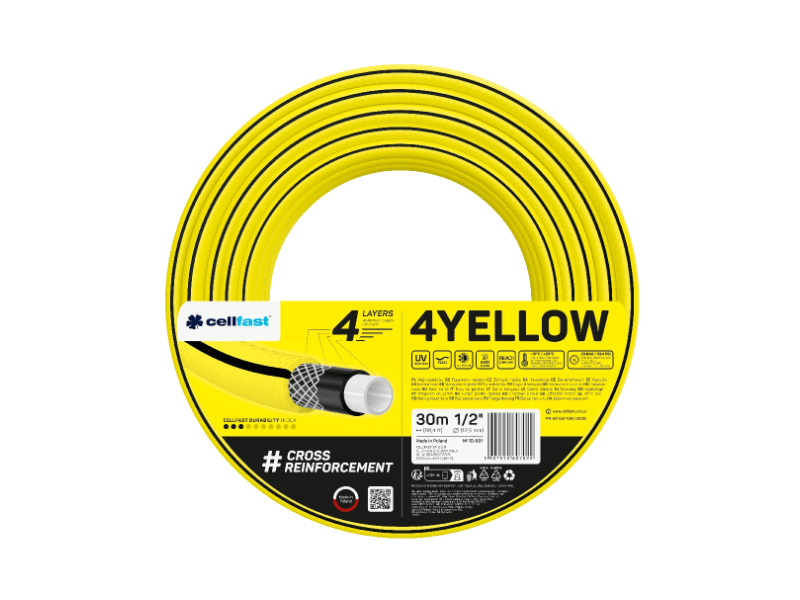 Cellfast Yellow 4 rétegű locsolótömlő 1/2