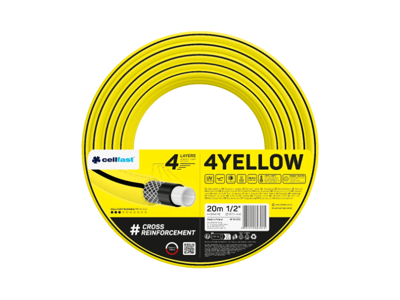 Cellfast Yellow 4 rétegű locsolótömlő 1/2