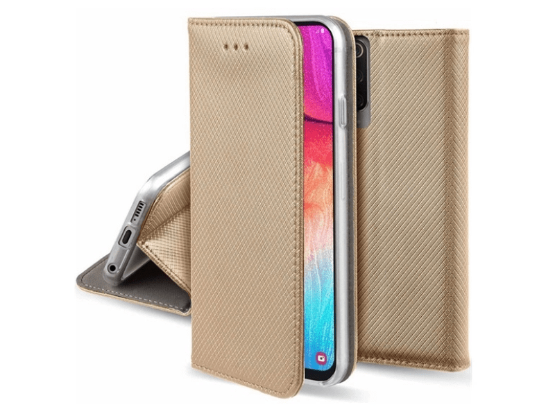 Gigapack Infinix Note 40 (X6853) Bőr hatású flip tok, arany (GP-159748)