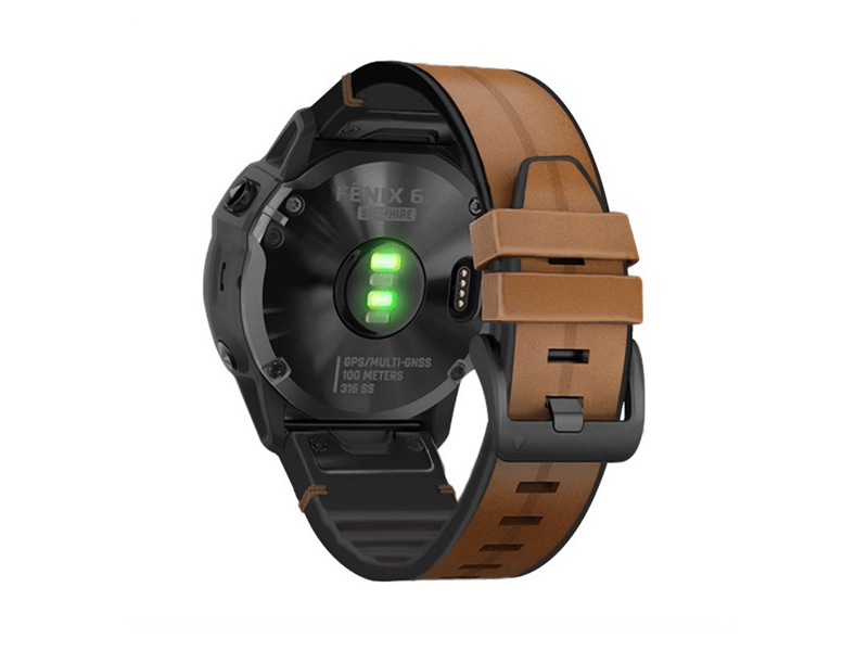 Gigapack Garmin Fenix Pótszíj, bőr hatású, barna (GP-149247)