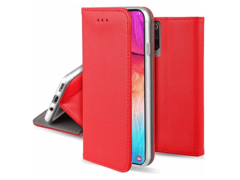 Gigapack Infinix Hot 40i (X6528) Bőr hatású flip tok, piros (GP-159757)