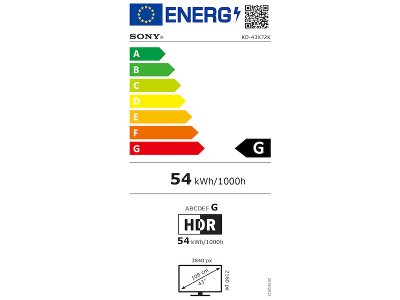 Sony Bravia KD43X72KPAEP 4K Ultra HD 43” Smart TV