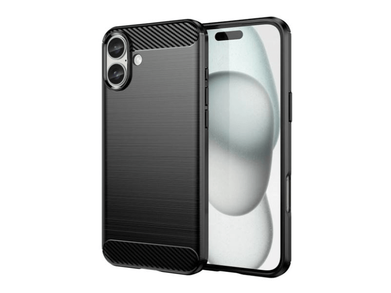 Gigapack iPhone 16 Szilikon telefonvédő tok, fekete (GP-160155)