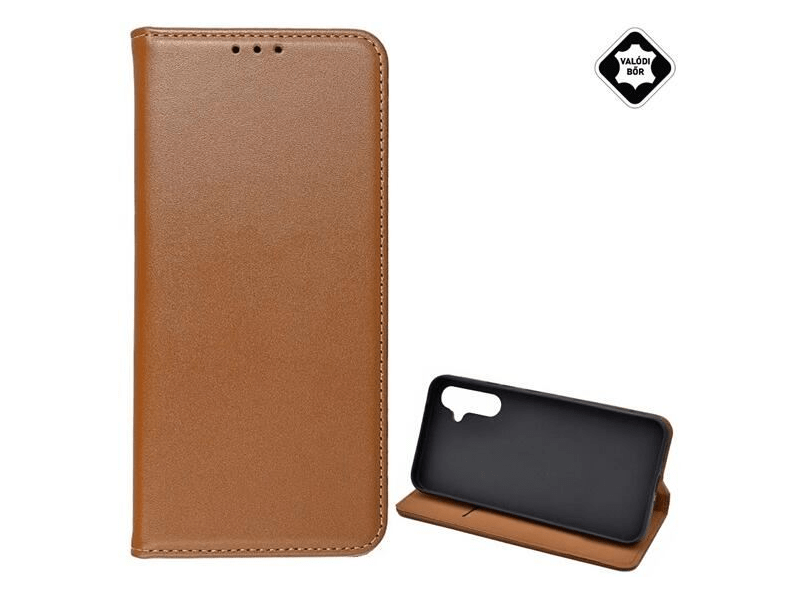 Gigapack Samsung A34 5G Bőr flip tok, barna (GP-139658)