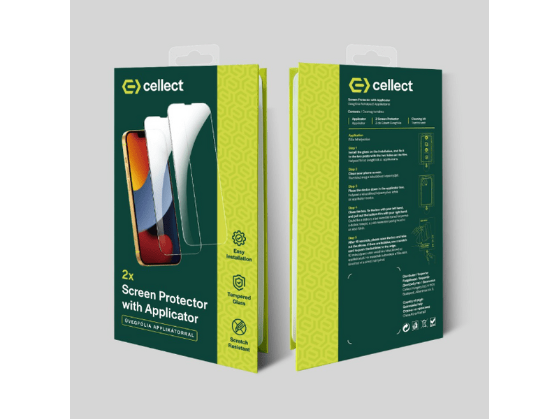 Cellect iPhone 16 Pro Képernyővédő üveg 2db + applikátor (LCD-IPH16PRO-APP)