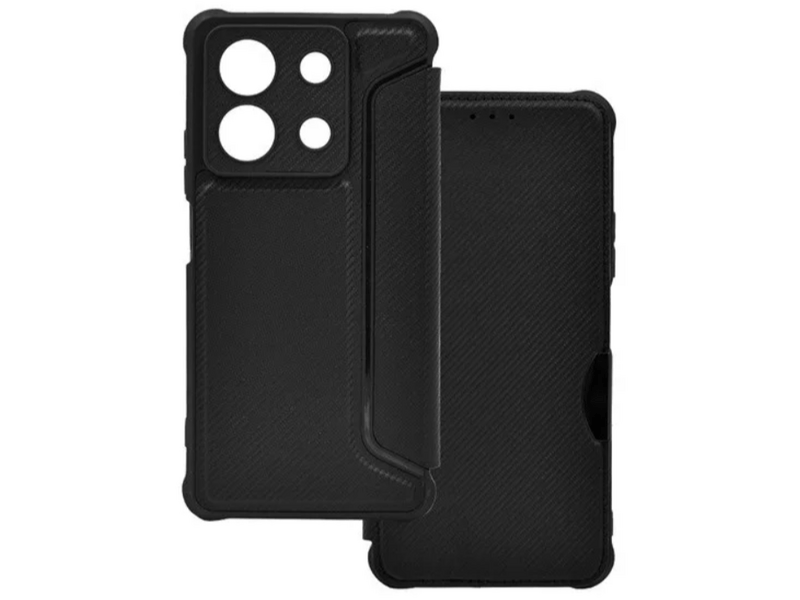 Gigapack Xiaomi Redmi Note 13 5G Bőr hatású flip tok, fekete (GP-153996)