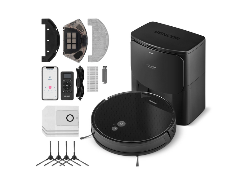 Sencor SRV 6485BK Smart robotski usisavač s punjačem, crne boje