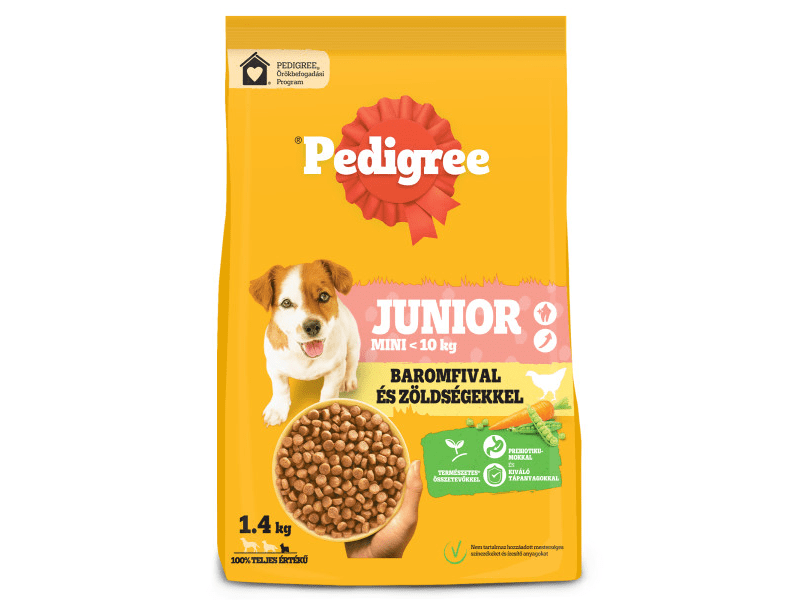 Pedigree száraztáp baromfival és zöldségekkel kistestű kölyök kutyák számára 1.4kg