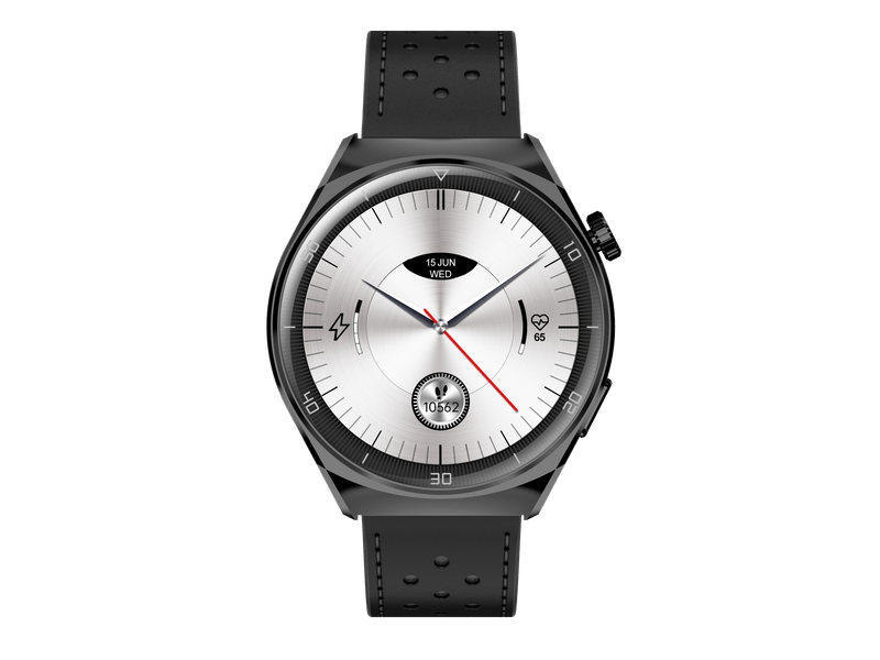 Garett V12 fekete, bőr okosóra