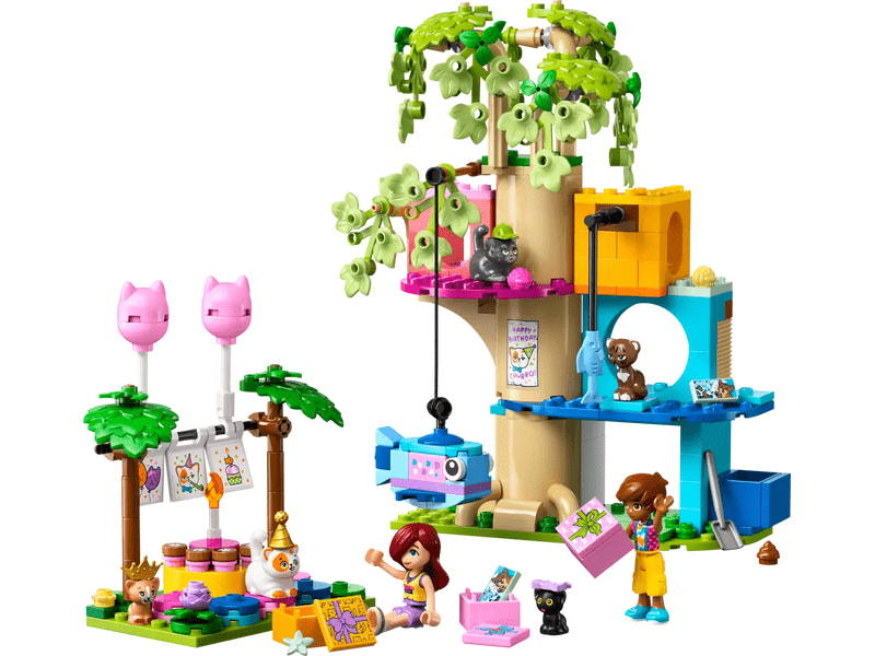 LEGO® Friends Rođendanska zabava s mačićima i kućica na drvetu za mačke (42666)