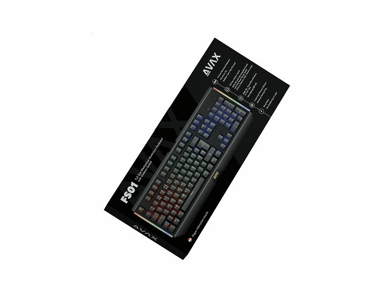 Avax FS01R Mechanikus gamer billentyűzet, piros switch