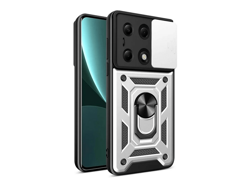 Gigapack Poco M6 Pro LTE Szilikon telefonvédő tok, ezüst (GP-157143)