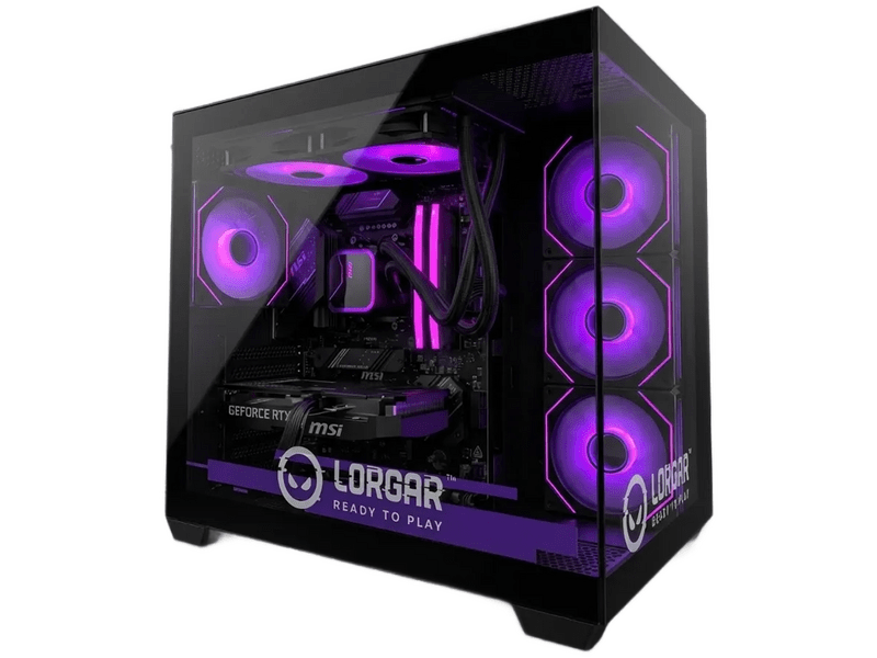 Lorgar PCA201 7500F/5060Ti Gamer PC, fekete (LRG-PCA201-BK)