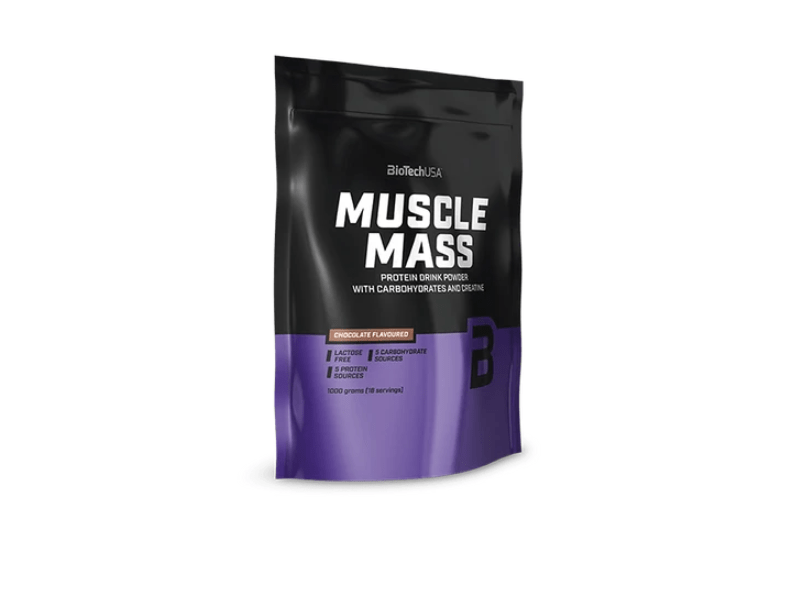 BiotechUSA Muscle Mass szénhidrát - és fehérjetartalmú italpor, csokis (MM1000CSOKO)