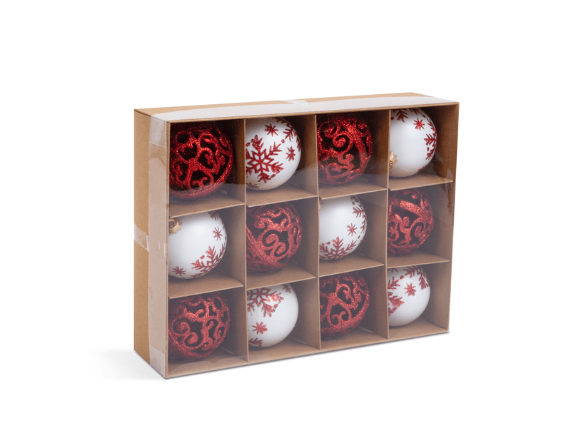 Family Karácsonyfadísz szett - gömbdísz - 6 cm - 12 db / szett (58785)