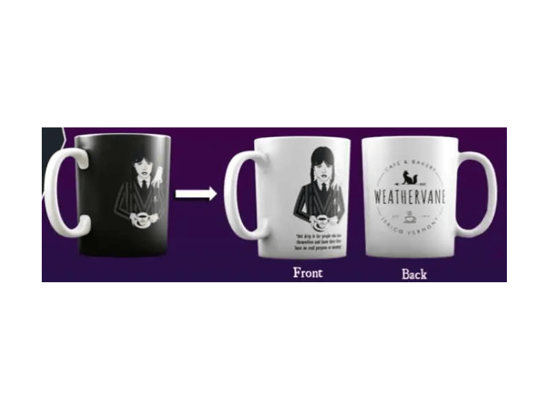 Wednesday hőre változó bögre felirattal