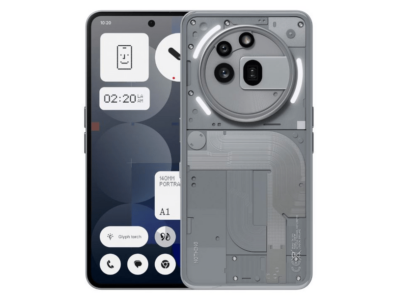 Nothing Phone (3A) Pro pametni telefon 12/256 GB, sivi (A10400167)