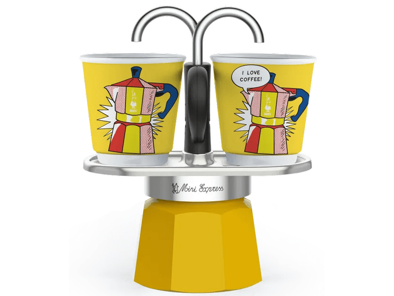 Bialetti Mini Express Lichtenstein kotyogós kávéfőző szett (1405/MR)