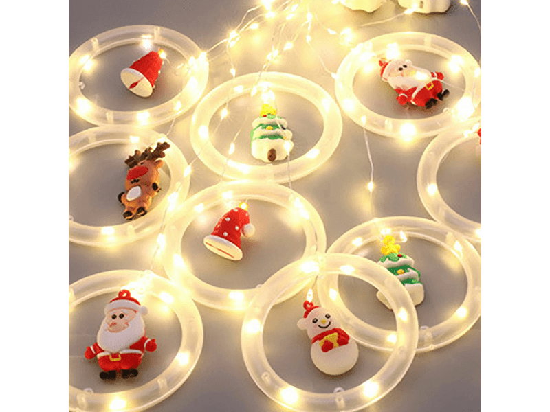 Family LED-es fényfüggöny - mikulás (58918)