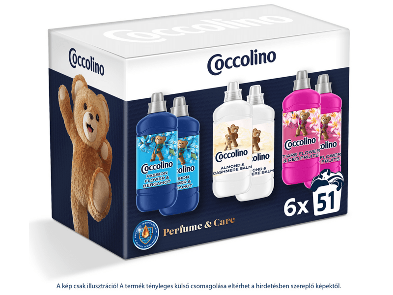 Coccolino Parfüm öblítő csomag, 6x51 mosás