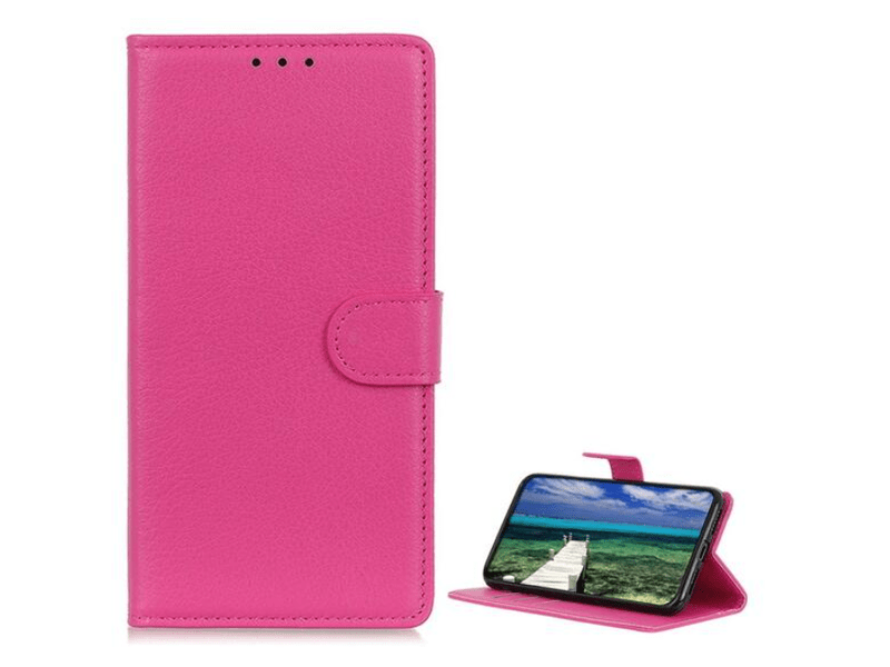 Gigapack Sony Xperia 10 VI 5G Bőr hatású flip tok, magenta (GP-157940)