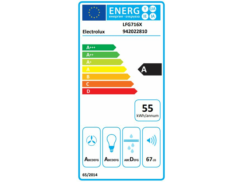 Electrolux LFG716X Ugradbena kuhinjska napa, 3+1 stupnja, Hob2Hood, 54 cm