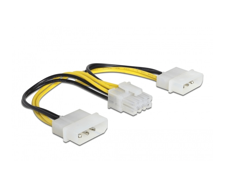 Delock 83410 1x8 pines EPS - 2x4 pines molex, 15cm