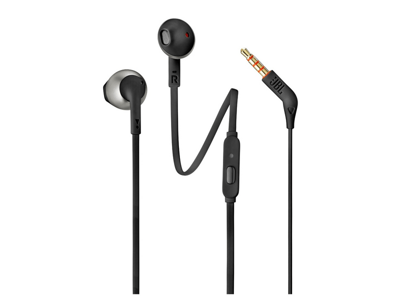 JBL Tune 205 fülhallgató, fekete (T205BLKE)
