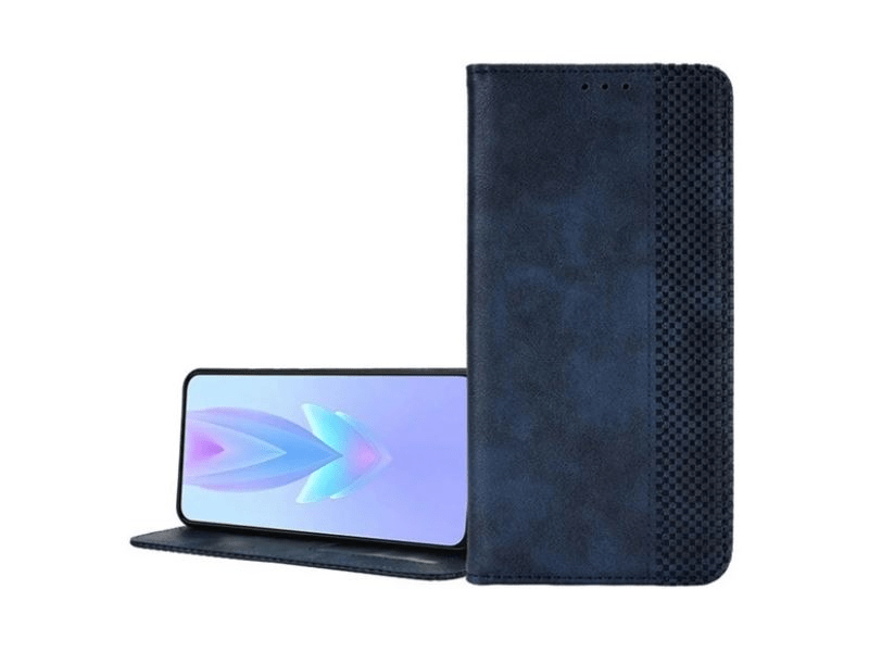 Gigapack Tecno Spark 20 Pro Bőr hatású flip tok, sötétkék (GP-157958)