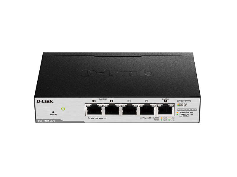 D-Link DGS-1100-05PDV2 Menedzselhető switch