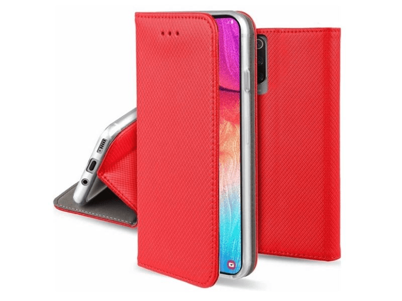 Gigapack Poco C65/ Redmi 13C Bőr hatású flip tok, piros (GP-153584)