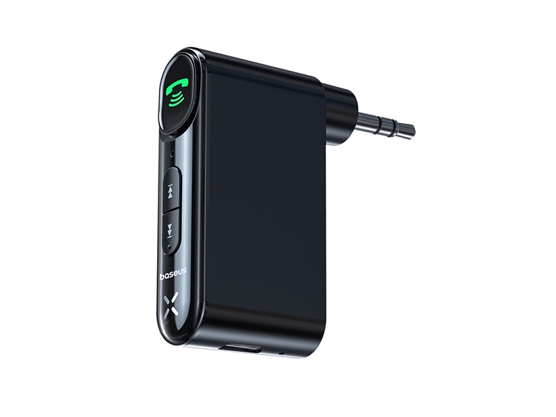 Baseus BSBA-02 AUX Bluetooth audió vevő, fekete (WXQY010001)